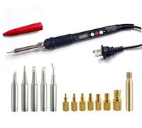 ShineNow 60W Digital Soldering Iron Heat Set Insert Tool with Extra Soldering Tips and Heat Set Insert Tips
