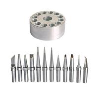 ShineNow ET Tips for Weller WE1010NA WES51 WESD51 PES51 WEP70 Soldering Tips 12pcs Pack with a Metal Tip Holder