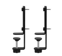 SHINEOFI 1 Pair Black Iron Pegboard Panel Display Stand with T-Shaped Bracket Structure for Edge Mounting, Versatile Use as Tabletop Pegboard Holders and Panel Support Brackets