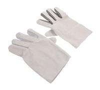 SHINEOFI 1 Pair Double Layer Cowhide Leather Welding Gloves Heavy Duty Safety Gloves for Outdoor Work Oil Resistant and Durable for Home Repairs and Industrial Use Random Color