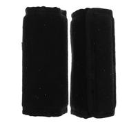 SHINEOFI 1 Pair Universal Fit Black Polyester Walker Handle Pads for Canes and Wheelchairs, Padded Hand Grips Reducing Hand Fatigue, Comfortable Grip Covers for Seniors and Elderly Users