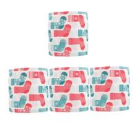 SHINEOFI 1 Roll Christmas Toilet Paper Roll with Xmas Socks Pattern Decorative Tissue for Holiday Parties Fun Practical Bathroom Decor for Christmas Celebrations No Fluorescent Agents