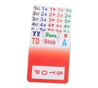 SHINEOFI 1 Set Bridge Game Bidding Cards Set PVC Easy to Read Bidding Cards for Smooth Gameplay Essential Accessory for Bridge Players Compact Portable for Travel and Parties