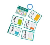 SHINEOFI 1 Set Fraction Flash Cards for Educational Math Learning Tools for Preschool Elementary Students Interactive Fraction Manipulatives for Homeschool Supplies Enhance Calculation
