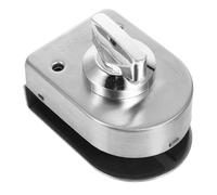 SHINEOFI 1 Set Stainless Steel Slide Latch for Glass Double Doors Durable Zinc Alloy Door Lock with Modern Design Smooth Operation for Internal Use and Replacement