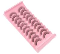 SHINEOFI 10 Pairs 10 Pairs of Soft Long False Eyelash Extensions for Women Perfectly Curved and Easy to Wear for Vacation or Birthday Party Artificial Hair Classic Style