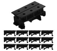 SHINEOFI 10 Pairs Small Circuit Board Fixing Brackets for PCB Panel Accessory with Simple Operation and Secure Mounting, Black Abs Material for Circuit Board Mounting in Industrial