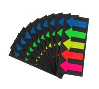 SHINEOFI 10 Sets Arrow Shaped Stickers Re Stickable Classified Index Stickers Page Markers for Students Transparent Bookmarks for Reading Accessories