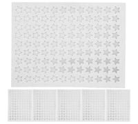 SHINEOFI 10 Sheets Silver Pentagram Reward Stickers 0.8 Inch Self-Adhesive Aluminium Foil Star Stickers for Teachers Classroom Charts and Kids Motivation