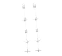 SHINEOFI 10 Strings Strings Origami Crane Hanging Garland White Pre-folded Paper Bird Streamers for Wedding Shower Party Ceiling Decoration with Handcrafted Japanese Crane Design