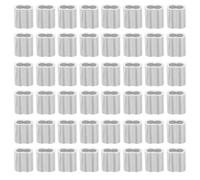 SHINEOFI 100pcs Aluminum Oval Crimp Sleeves for 4mm Wire Rope with Double Ferrules, Burr-free End Stops, Fixed Strength, for DIY Projects and Trellis Rigging