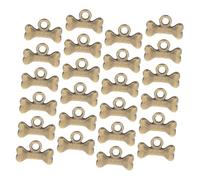 SHINEOFI 100pcs Antiqued Dog Bone Charms Mini Pendants for DIY Jewelry Making Vintage Zinc Alloy Pet Charms for Bracelets Necklaces Earrings Crafts and Accessories