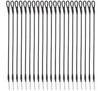 SHINEOFI 100pcs Black Anti-Theft Steel Wire Tag Ropes 17cm Security Strings for Retail Store Clothing Tags and Bag Fasteners Sturdy Ties for Shoes Hats and Apparel