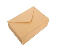 SHINEOFI 100pcs Brown Kraft Paper Letter Envelopes V Flap with Water Activated Seal for Wedding Invitations Thank You Cards Birthday Parties Envelopes