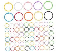 SHINEOFI 100pcs Colorful Metal Loose Leaf Binder Rings Open Design Book Rings for Binding Notebooks Calendars Flash Cards Index Cards Office Organization
