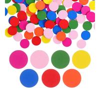 SHINEOFI 100Pcs Colorful Wooden Round Discs 2 Cm Counting Counters for Kids Maths Teaching Aids Classroom Learning Tools Early Childhood Education Materials