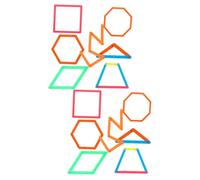 SHINEOFI 100pcs Geometric Sticks Educational Math Manipulatives for Plastic Geometry Learning Tool for Classroom Home Use Build Shapes Understand Triangle Side Relationships Area and