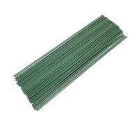 SHINEOFI 100pcs Green Florist Wire Stems Strong Iron Floral Stems for DIY Rose Crochet Mesh Flowers Wedding Home Decor Artificial Flower Craft