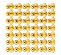 SHINEOFI 100pcs Medium Gold Chef Jacket Buttons for Replacement, Round Sew-on Plastic Buttons for Professional Restaurant Uniforms and Coat Clothing Supplies