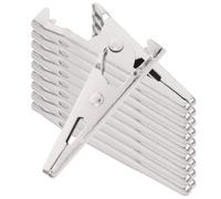 SHINEOFI 100pcs Mini Metal Alligator Clips with Spring Clamp Small Electroplated Crocodile Clips for Electrical Testing DIY Repairs and Craft Projects for Home Use