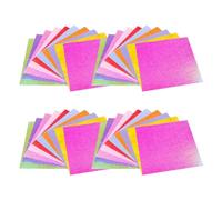 SHINEOFI 100pcs Pearlescent Glitter Origami Folding Paper for DIY Crafts Handmade Art Projects for Activities Safe Odorless for Home Decor and Celebrations