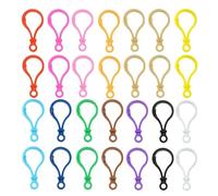 SHINEOFI 100pcs Plastic Keychain Clips for Crafts Lobster Claw Clasps for Keychains Clip Keychain Hooks Lanyard Snap Hooks and Clasps for Jewelry Making Backpack