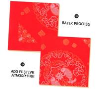 SHINEOFI 100pcs Red Xuan Paper Chinese Spring Festival Couplets with Gold Accents Traditional Calligraphy Rice Paper for Door Wall Decoration Handwritten Fu Character for Year Celebration