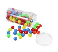 SHINEOFI 100pcs Small Colored Solid Plastic Balls for Math Learning Supplies Counting Balls for Elementary School Probability Games and Educational Play Bright Multi-colored