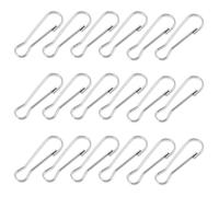 SHINEOFI 100pcs Spring Hanger Hanging Hooks Metal Clips Lightweight Silver Stylish Appearance with Spring Design for Storage and Display
