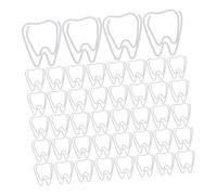 SHINEOFI 100pcs Tooth Shaped Metal Paper Clips with Fade Resistant Finish Decorative Clips for Office School Crafts and Home Stationery Supplies Unique Teeth Design for Document Organizing
