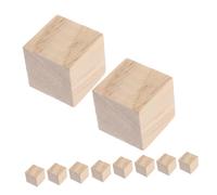 SHINEOFI 100pcs Unfinished Solid Wood Square Blocks DIY Craft Cubes for Building Activities Family Fun and Safe Smooth Edges Wooden Blocks for Educational Play