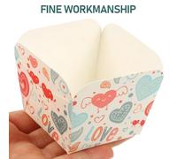 SHINEOFI 100Pcs White Painting Pattern Cupcake Wrappers Baking Cups Muffin Paper Cases for Bakery Dessert Shop Party Supplies