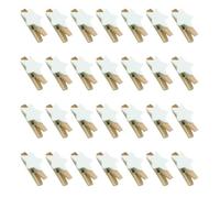 SHINEOFI 100pcs White Wooden Decorative Party Clips Star Shape Note Clip Holder with Fine Workmanship for Business Cards and Notes Wall Hanging for Home and Office
