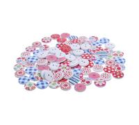 SHINEOFI 100pcs Wooden Buttons for Crafts, 15mm Round 2-Hole Design, Easy to Sew Decorative Buttons for Hats and Backpacks, Versatile Use for Scrapbooking and Crafting Projects