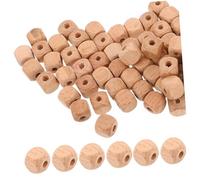 SHINEOFI 100pcs Wooden Loose Spacer Beads 12mm Square Cube Natural Unfinished Wood with Smooth Edges for DIY Craft Projects and Home Decor