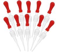 SHINEOFI 10pcs 60ml Glass Liquid Droppers with White Bulb, Laboratory Glass Pipettes for Precise Fluid Transfer, Suitable for Lab, Essential Oils, and Liquid Handling