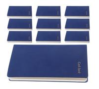 SHINEOFI 10pcs A6 Blue PU Cash Recording Book - Financial Budget Planner Notebook for Daily Expense Tracking, Portable Personal Finance Organizer for Home and Travel