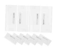 SHINEOFI 10pcs Acrylic Name Tags with Pin Backs, Badge Holders 2.8x1.2in, Easy Replacement Insert Id Badge Holder for Office Workers in Hospitality Settings