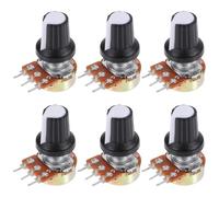 SHINEOFI 10pcs Adjustable Linear Rotary Taper Potentiometer with Knob and Switch 10k Ohm for Industrial Electrical Control Applications