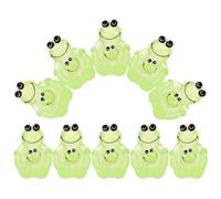 SHINEOFI 10pcs Adorable Luminous Frog Charm Resin Flatback