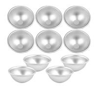 SHINEOFI 10pcs Aluminum Alloy Half Sphere Cake Mold Even Heat Distribution and Long Term Usability, Nonstick Dome Baking Pan for Handmade Soaps and Family Gatherings, Elegant and Creative