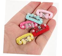 SHINEOFI 10pcs Animal Hair Clips for Pets Polyester Plastic Mini Bow Pins Cute Dog and Cat Hair Claw Clips for Decorating Puppy and Kitten Hairstyles