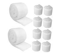 SHINEOFI 10pcs Aquarium Filter Sponge Pads Thick High Density Bio-filter Media for Fish Tank Fountain Reusable Filtration Material White Compatible with Freshwater and Tanks Easy to Clean