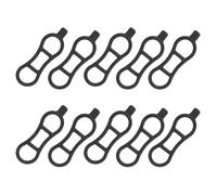 SHINEOFI 10pcs Bicycle Light Silicone Mount Straps with Toolfree Quick Release, Universal Compatibility, Elastic Three-hole Design for Headlight and Taillight on Mountain and Commuter Bikes