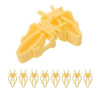 SHINEOFI 10PCS Bird Cage Feeder Clips for Parrots Budgies Cockatiels Macaws Bite-resistant Food Holder with Stable Clamp for Fresh Fruit Vegetable Feeding and Natural Foraging Behavior