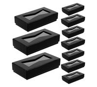 SHINEOFI 10pcs Bow Tie Packaging Box Lid Base Elegant Storage Case for Men's Formal Wear Accessories Box for Tie Display