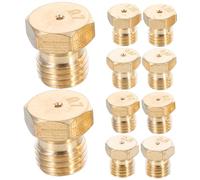 SHINEOFI 10pcs Brass Gas Stove Nozzles for Gas Burners with Compact Design and Versatile Application 0.5mm to 1.02mm Sizes in Restaurants and Camping