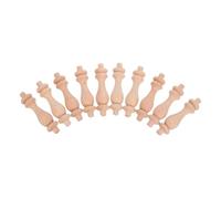 SHINEOFI 10pcs Carved Wooden Columns Solid Wood Roman Style Decorative Baluster Spindles for Cabinet Decor Furniture Crafting and Home Decoration with Smooth Polished Surface