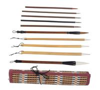 SHINEOFI 10pcs Chinese Calligraphy Brush for Beginners and Adults Multi Watercolor and Sumi Ink Brushes with Pen Organizer Professional Calligraphy Pens for Writing Drawing Artistic