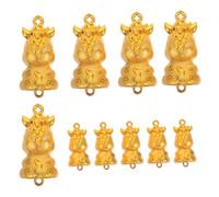 SHINEOFI 10pcs Chinese Zodiac Horse Pendants Year of Horse Charms for Jewelry Making Backpack Bonsai Hanging Decorations with Feng Shui Blessings for Year Crafting